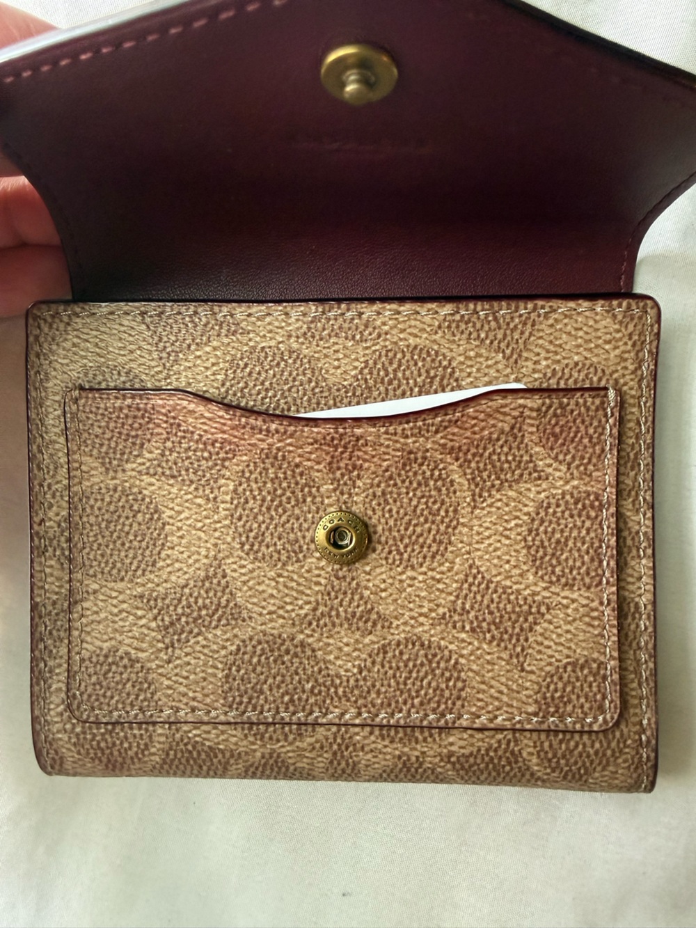 Coach Wyn Small Wallet in Colorblock Signature Canvas - Picture 4 of 12